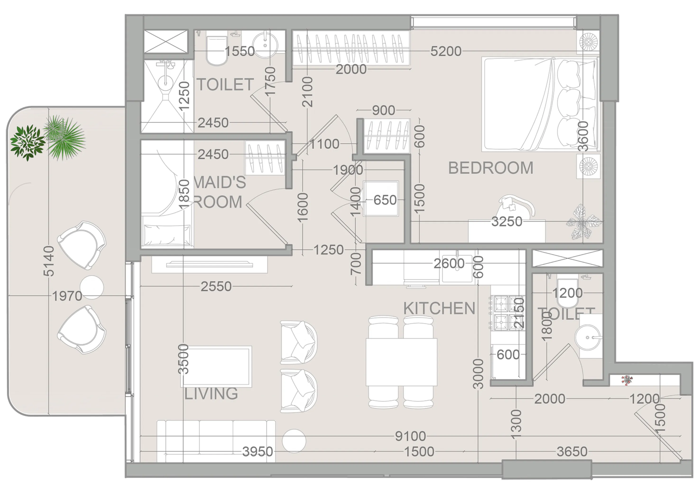 TETR1S Tower 1.5 BR Apartments floor plan, 749 sqft to 884 sqft, drawing published by Object One
