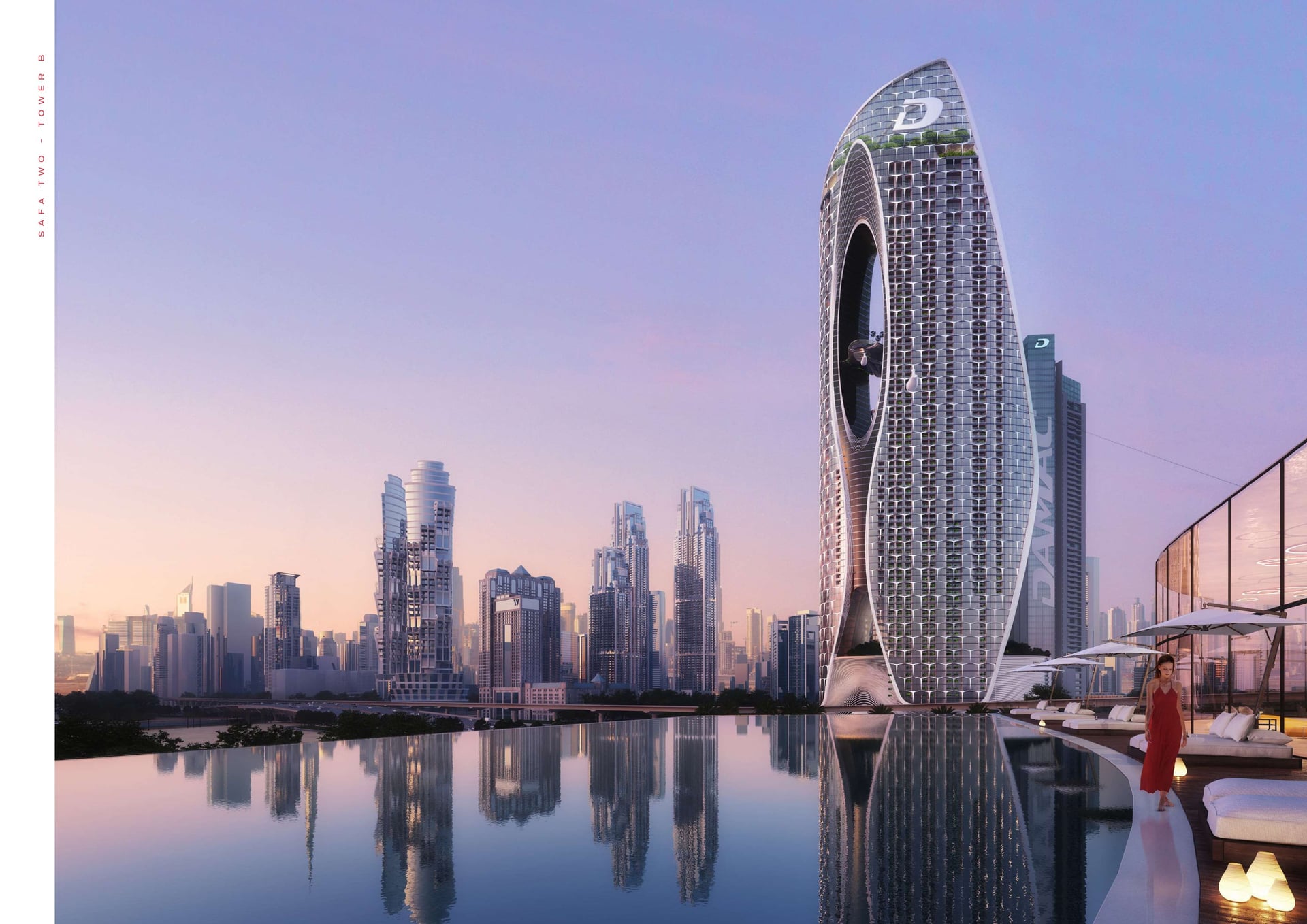 Aykon City 3D (Safa Two de Grisogono) by Damac, Business Bay. Render supplied by developer.