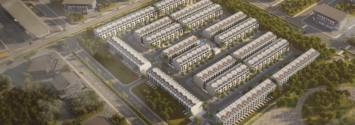 Reportage Village Khalifa City, image 1 of 10. Render supplied by developer.