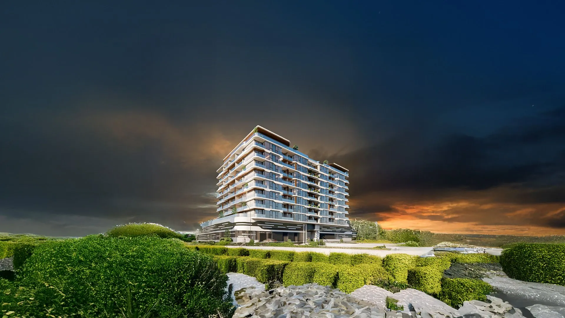 Rose Gardens 1 by Roz Real Estate Development, Jumeirah Garden City. Render supplied by developer.