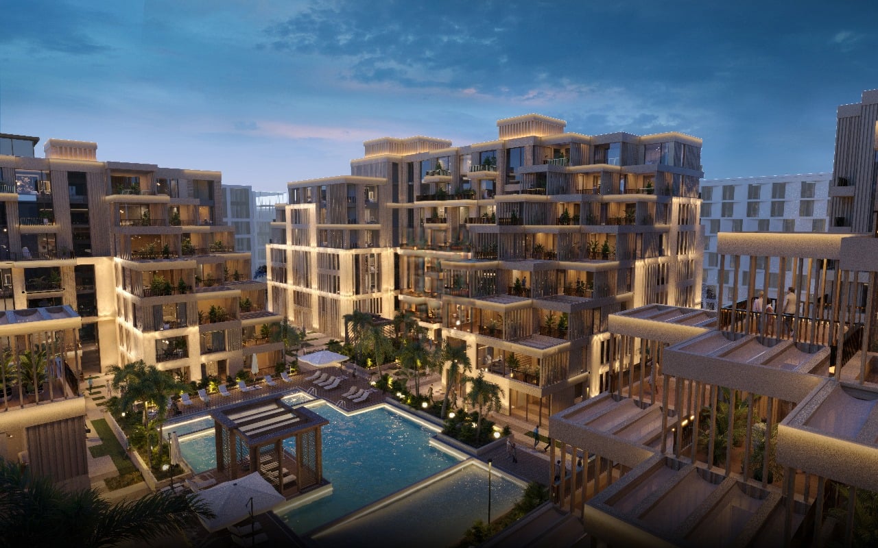 Arisha Terraces by Qube Development, Dubai Studio City. Render supplied by developer.