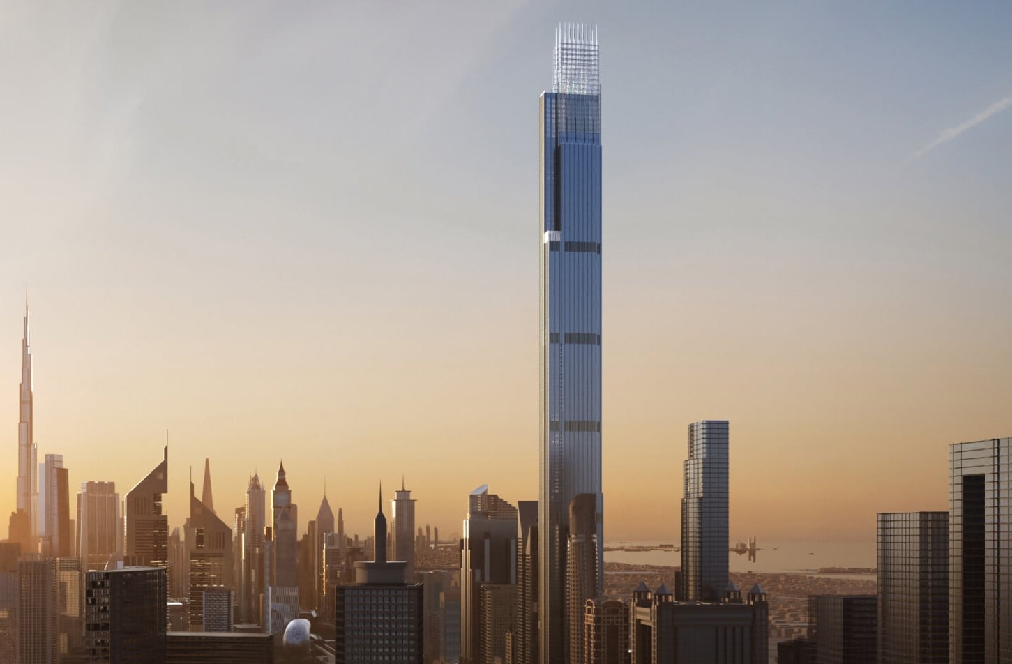 Burj Azizi by Azizi, Trade Center. Render supplied by developer.