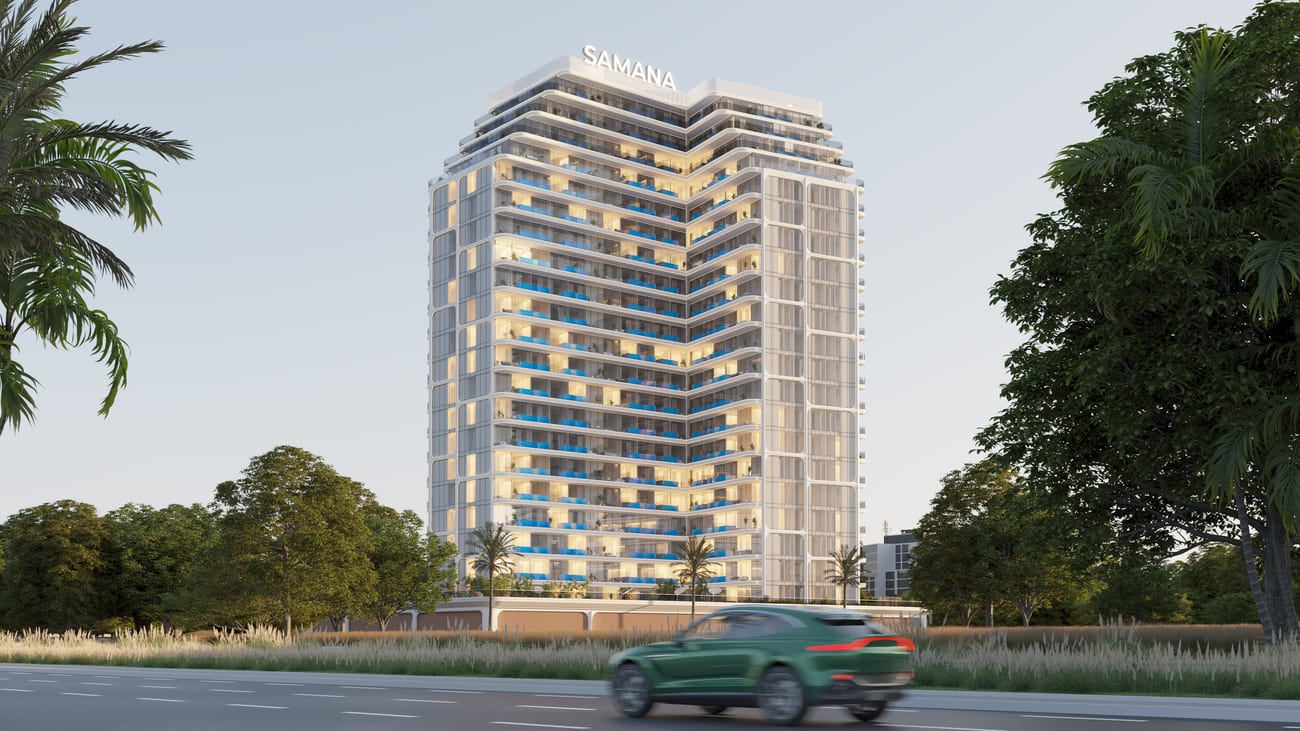 Samana Lake Views 2 by Samana, Dubai Production City. Render supplied by developer.