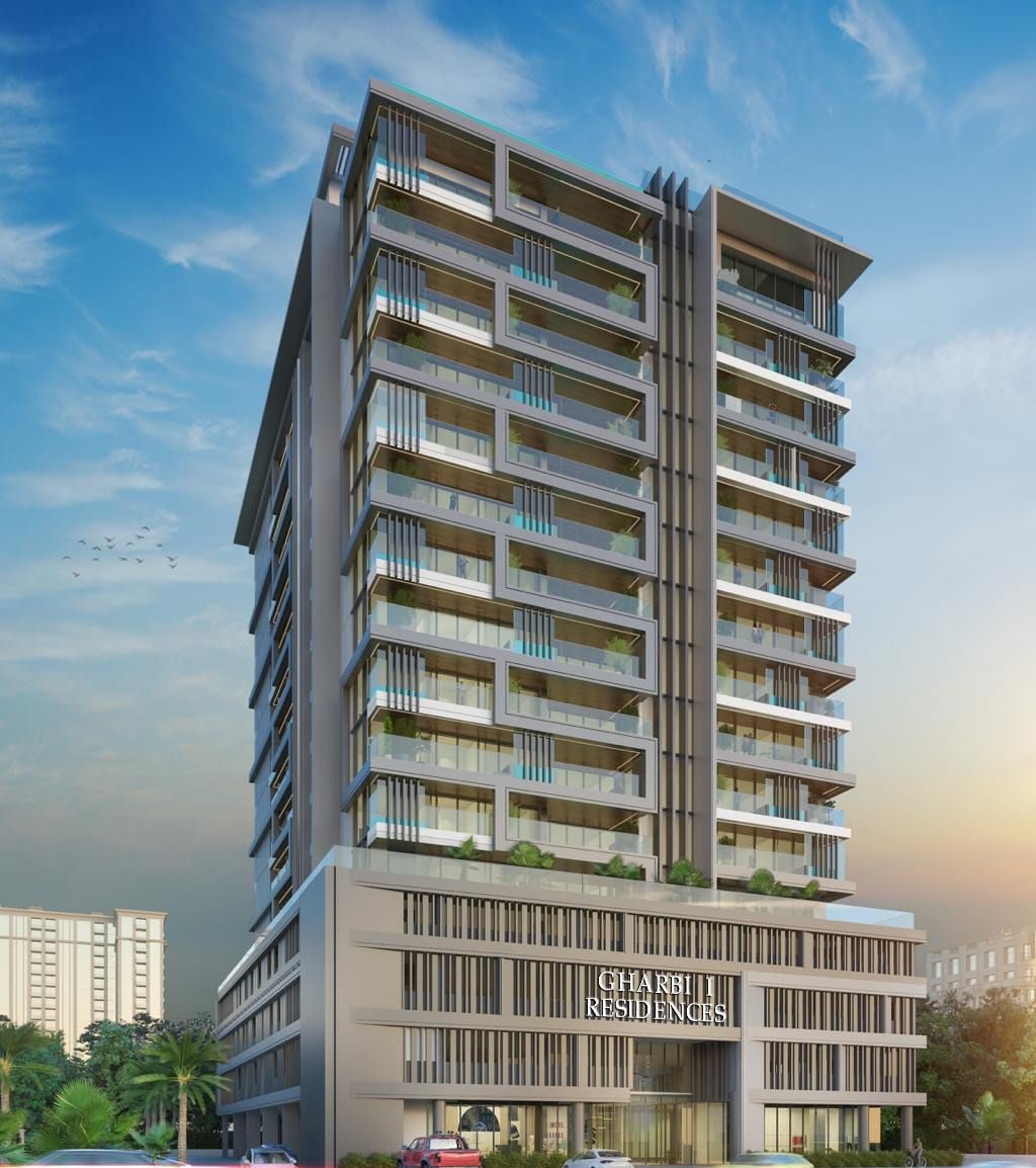 Gharbi 1 Residences by Rabdan Developments, Arjan. Render supplied by developer.