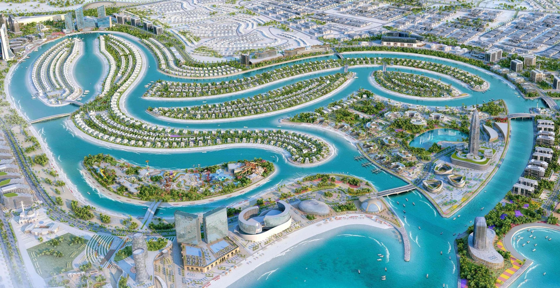 Sun Island Villas by Ajmal Makan, Al Hamriya (Hamriya West). Render supplied by developer.