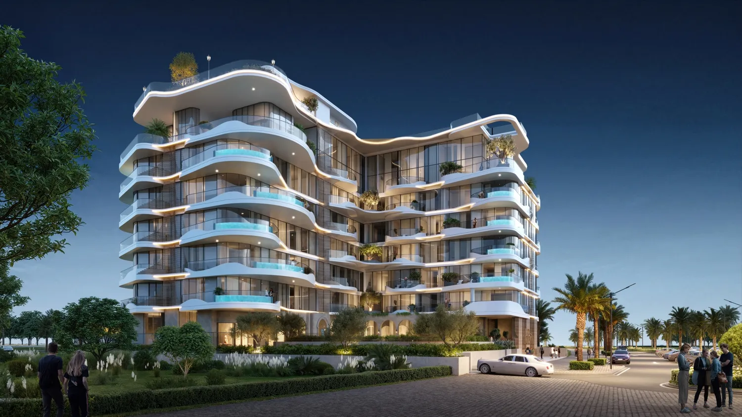 La Perla by BNW Developments, Al Marjan Island. Render supplied by developer.