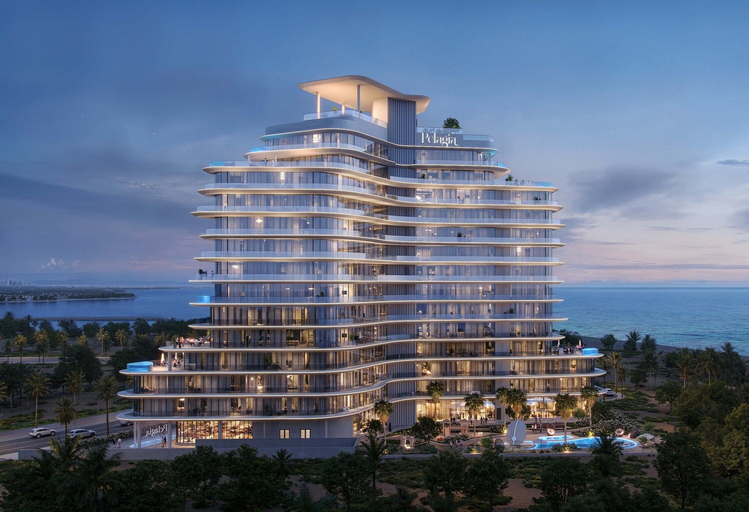 Pelagia by BNW Developments, Al Marjan Island. Render supplied by developer.