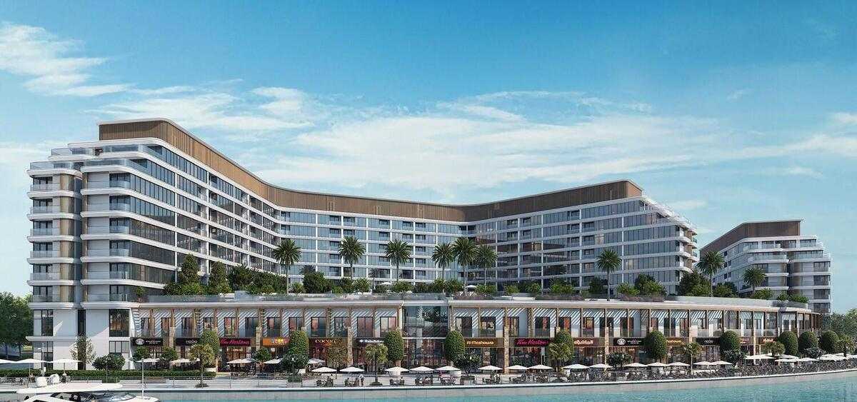 Canalside Marina Residences by Sobha, Siniya Island. Render supplied by developer.