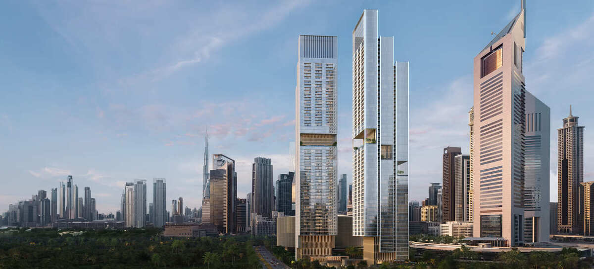 Jumeirah Residences Emirates Towers by Meraas, Trade Center. Render supplied by developer.