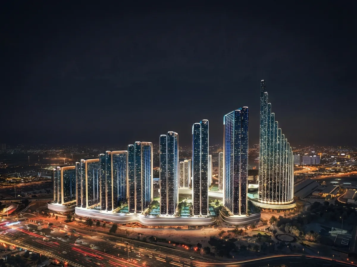 Mercedes-Benz Places Binghatti City Vision Iconic by Binghatti, Meydan. Render supplied by developer.