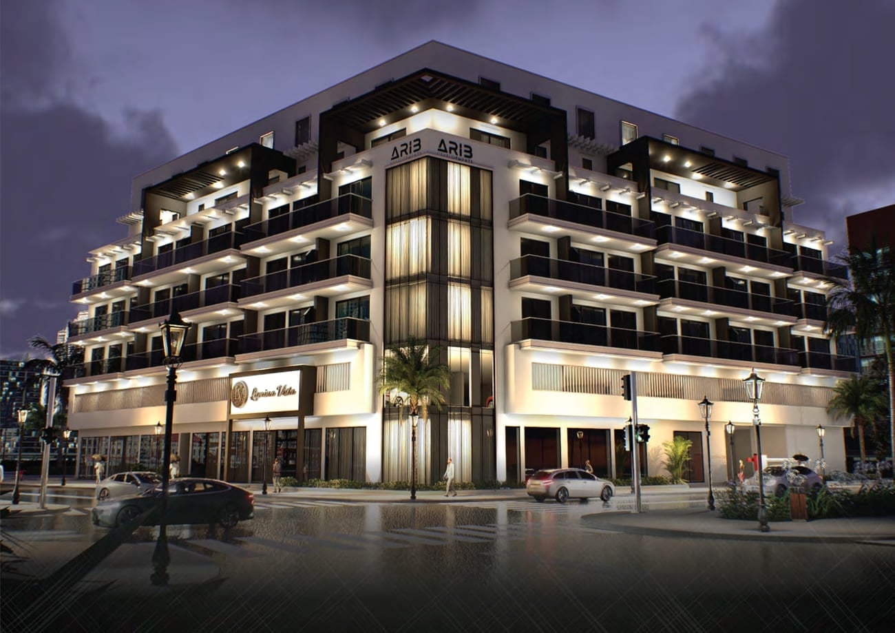 Lumina Vista by ARIB Developments, JVC (Jumeirah Village Circle). Render supplied by developer.