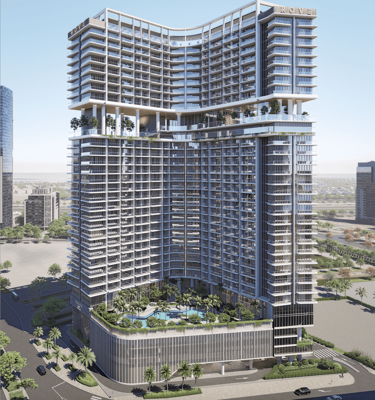 Rove Home Marasi Drive by IRTH Group, Business Bay. Render supplied by developer.
