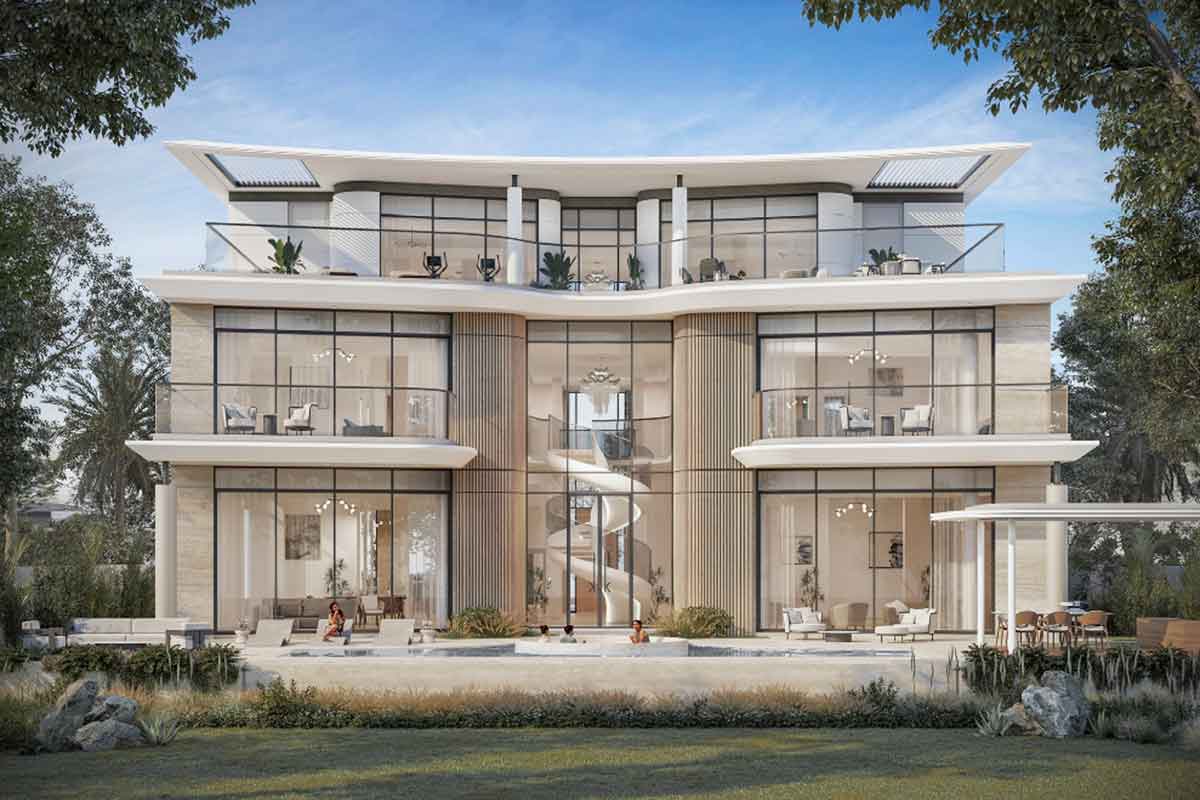 Taraf Karl Lagerfeld Villas by Taraf, Wadi Al Safa 3. Render supplied by developer.