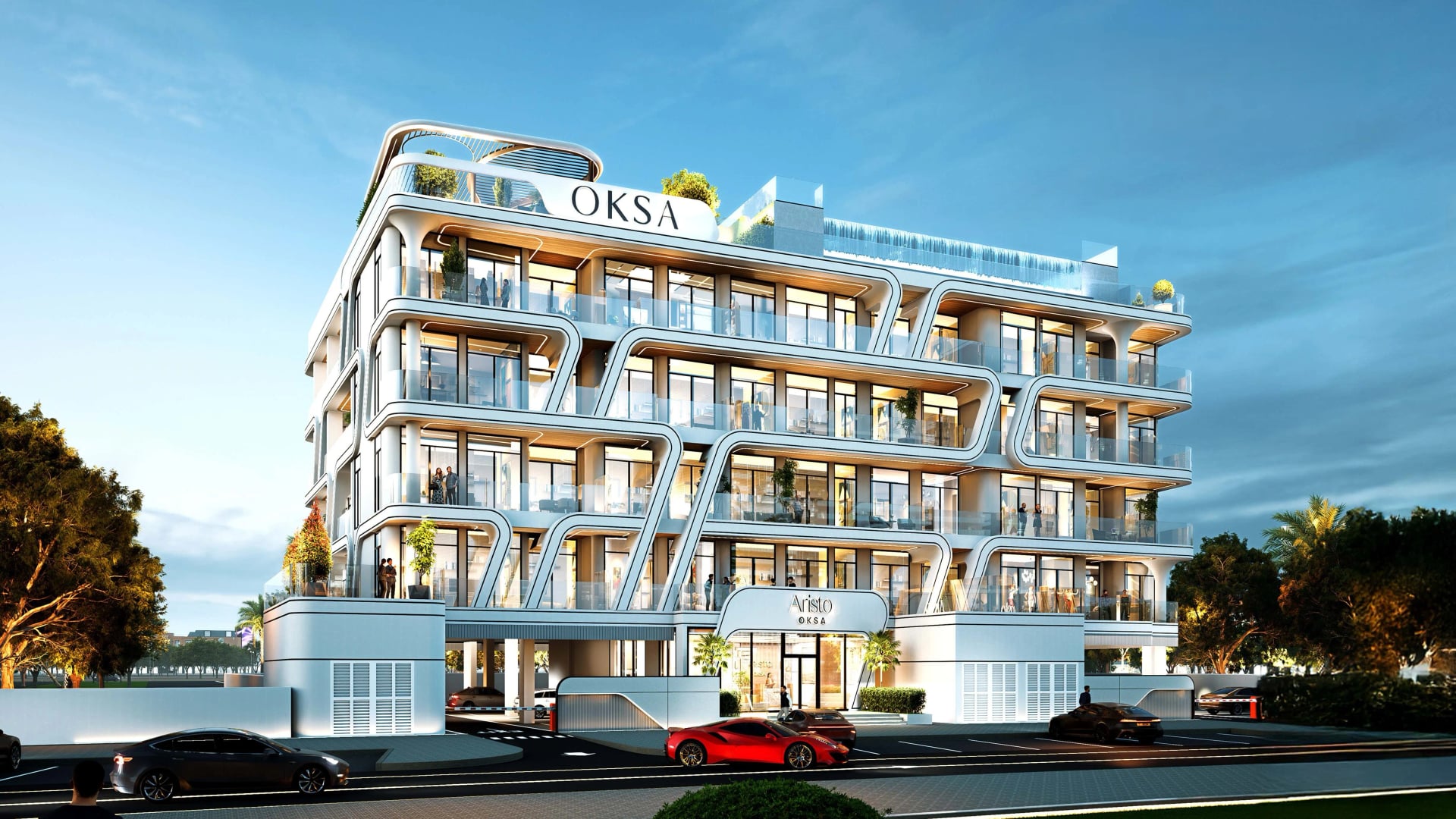 Aristo by OKSA Developer, Dubai South. Render supplied by developer.