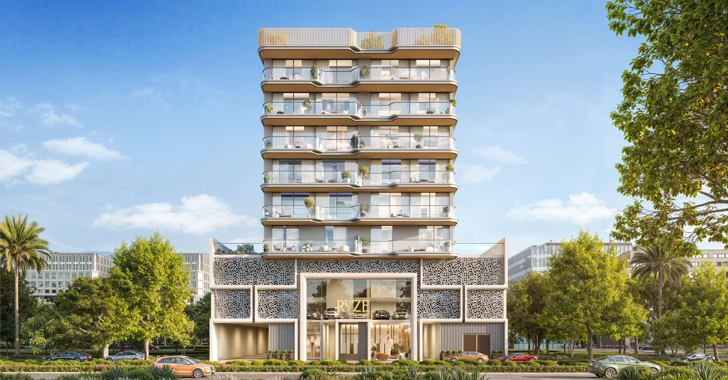 Ryze Residences by AUM Development by AUM Development, Dubai International City. Render supplied by developer.