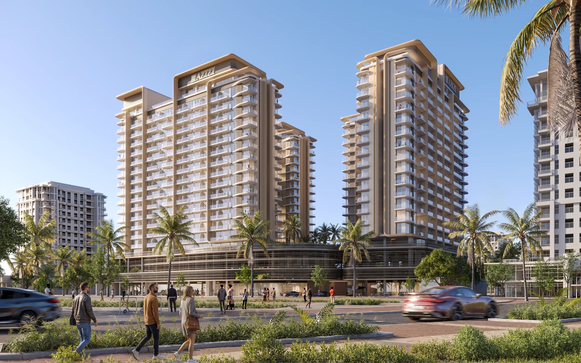 Jaddaf Beach Oasis by Azizi, Al Jaddaf. Render supplied by developer.