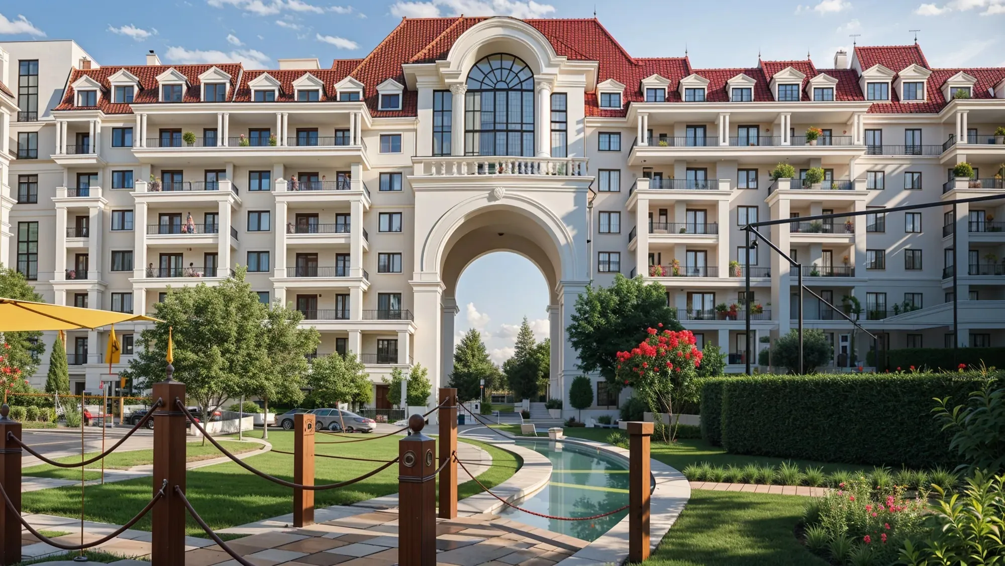 Bab Al Qasr Garden Residences 65 by Burtville Developments in Masdar City, render supplied by developer