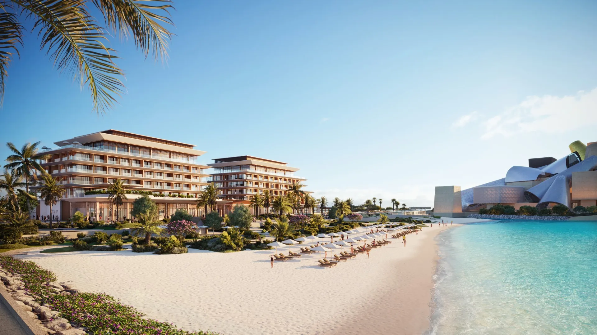 Nobu Residences Abu Dhabi by Aldar, Saadiyat Island. Render supplied by developer.