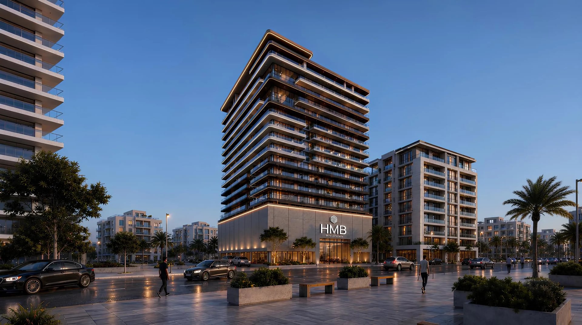 Beverly Crown by HMB Homes, JVC (Jumeirah Village Circle). Render supplied by developer.