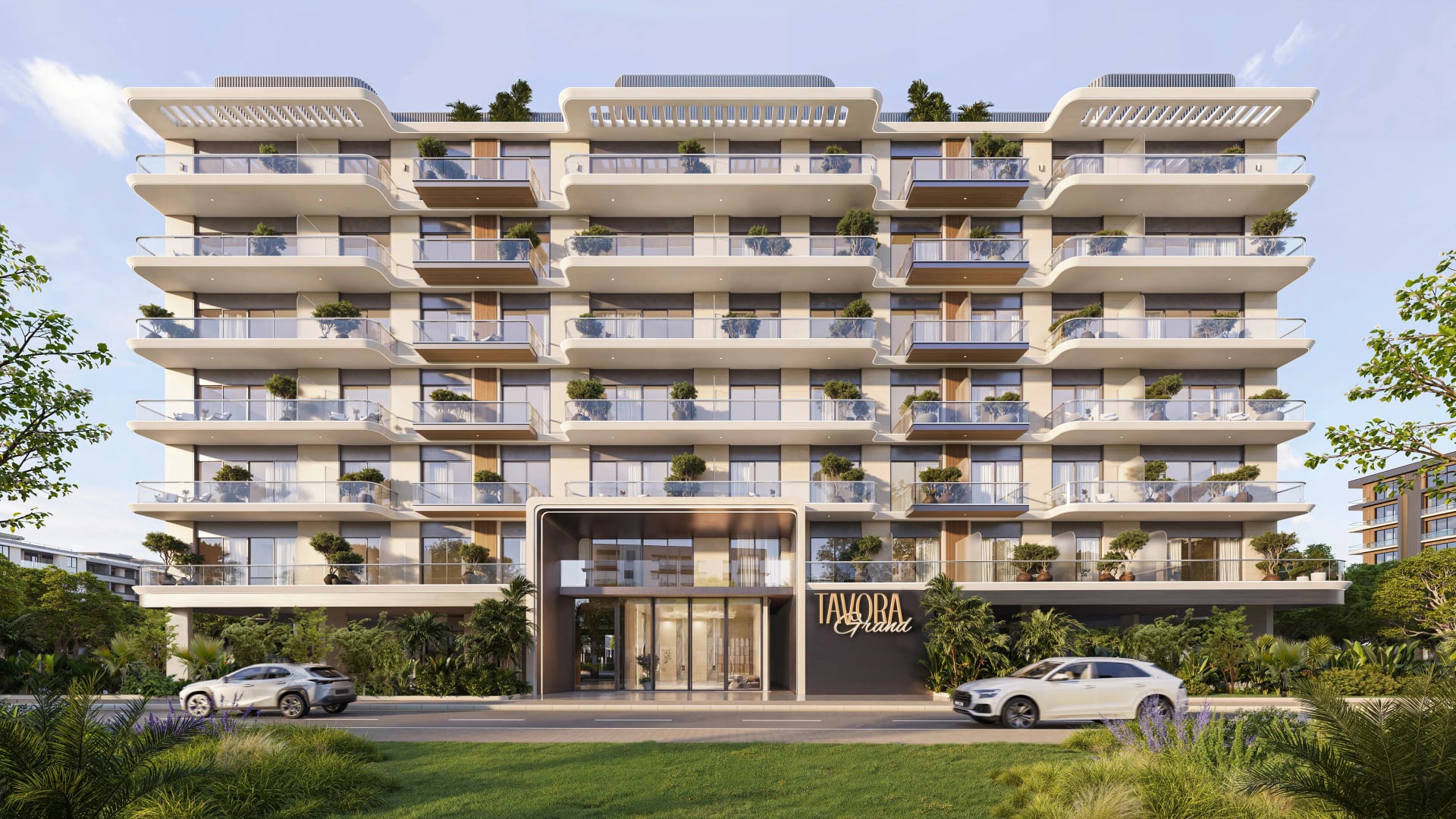 Tavora Grand by JHK Developments, Dubai International City. Render supplied by developer.