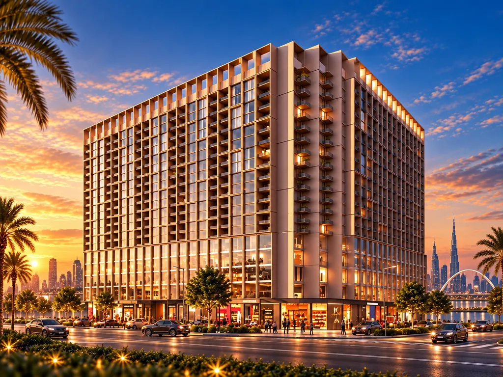 Binghatti Starfall by Binghatti in Al Jaddaf, render supplied by developer