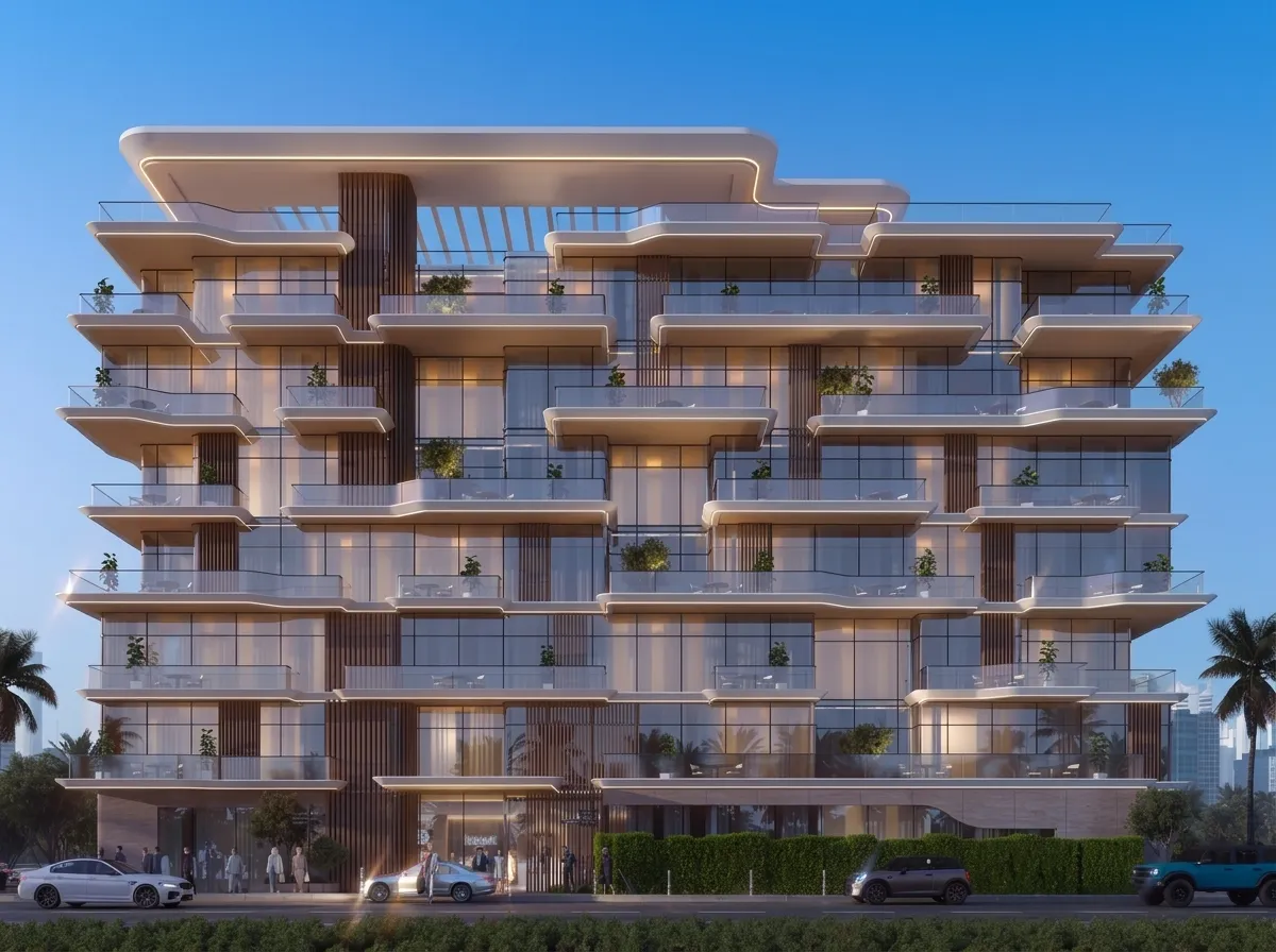 Dolce Residences by Wyndham, Al Marjan Island. Render supplied by developer.