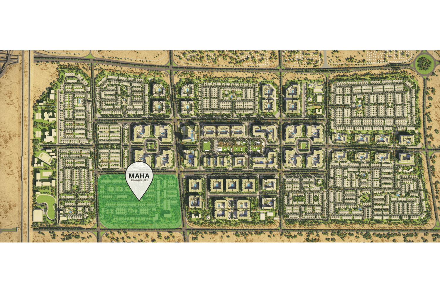 Maha Townhouses by Nshama, image 6 of 6. Render supplied by developer.