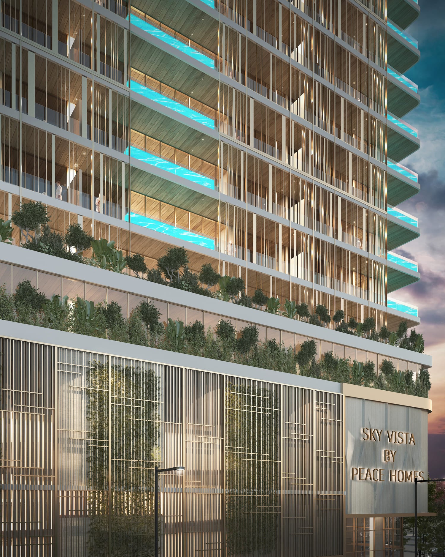 Sky Vista by Peace Homes Group in JVC (Jumeirah Village Circle), render supplied by developer