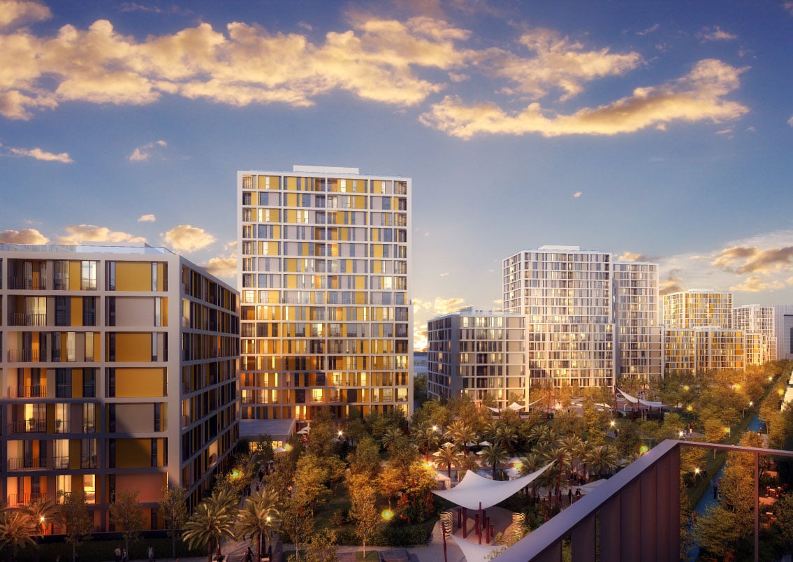 Midtown Mesk by Deyaar Development, Dubai Production City. Render supplied by developer.