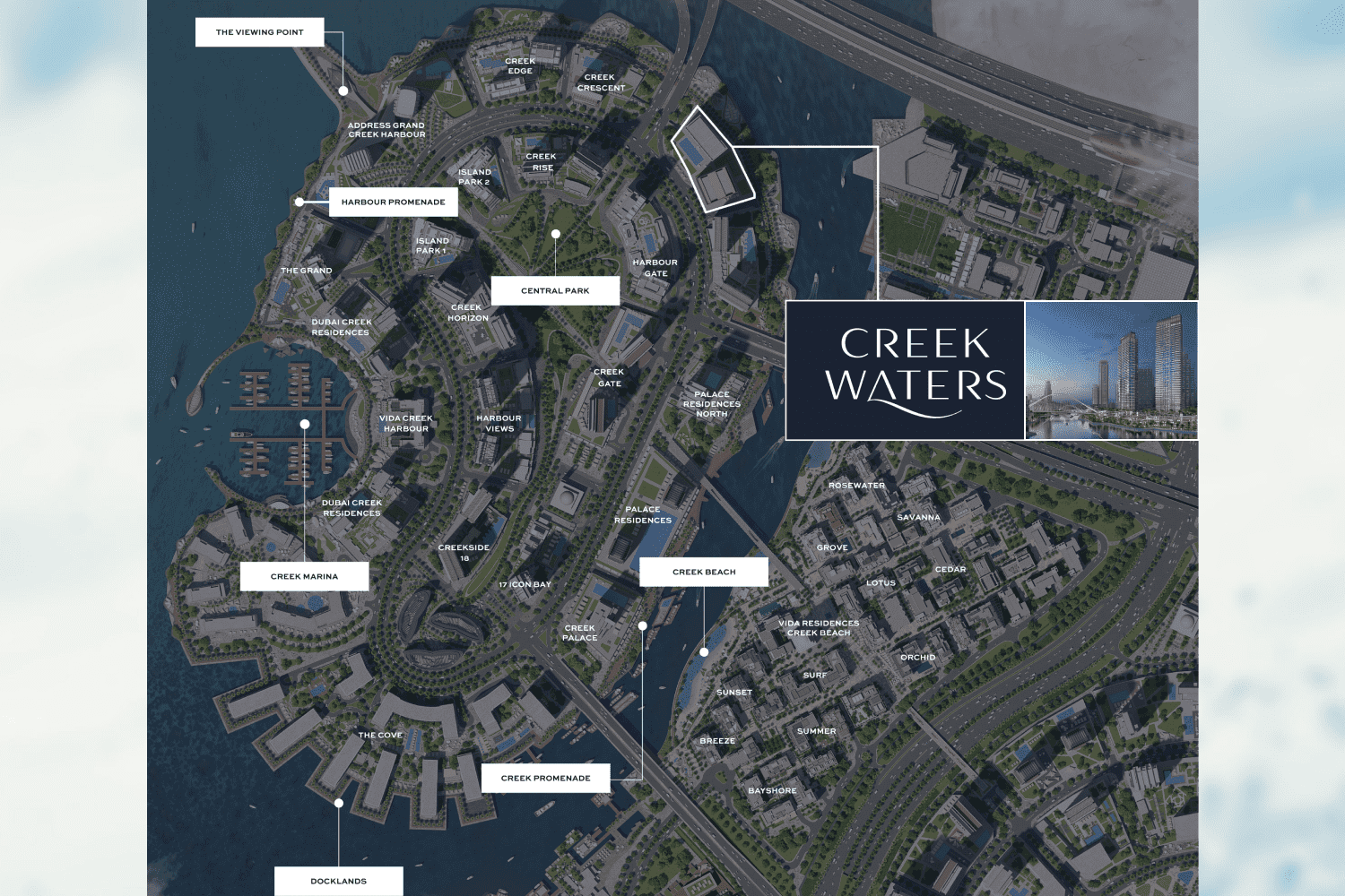 Creek Waters by Emaar, image 5 of 5. Render supplied by developer.