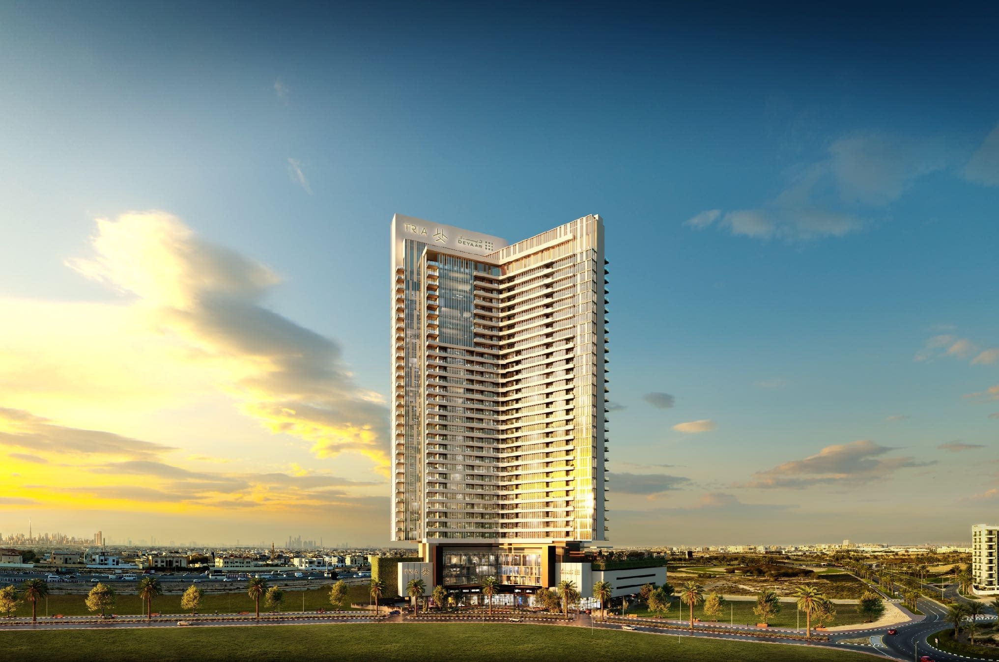 Tria by Deyaar Development, image 1 of 6. Render supplied by developer.