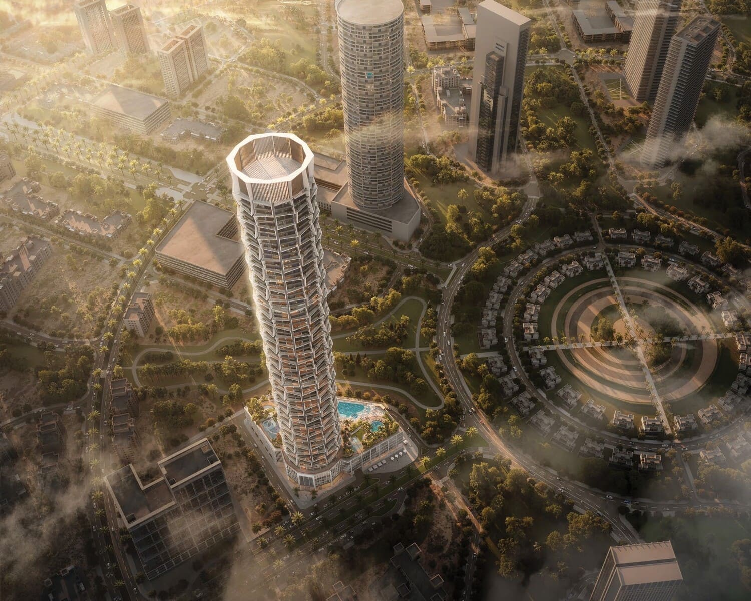 Binghatti Circle, image 1 of 11. Render supplied by developer.