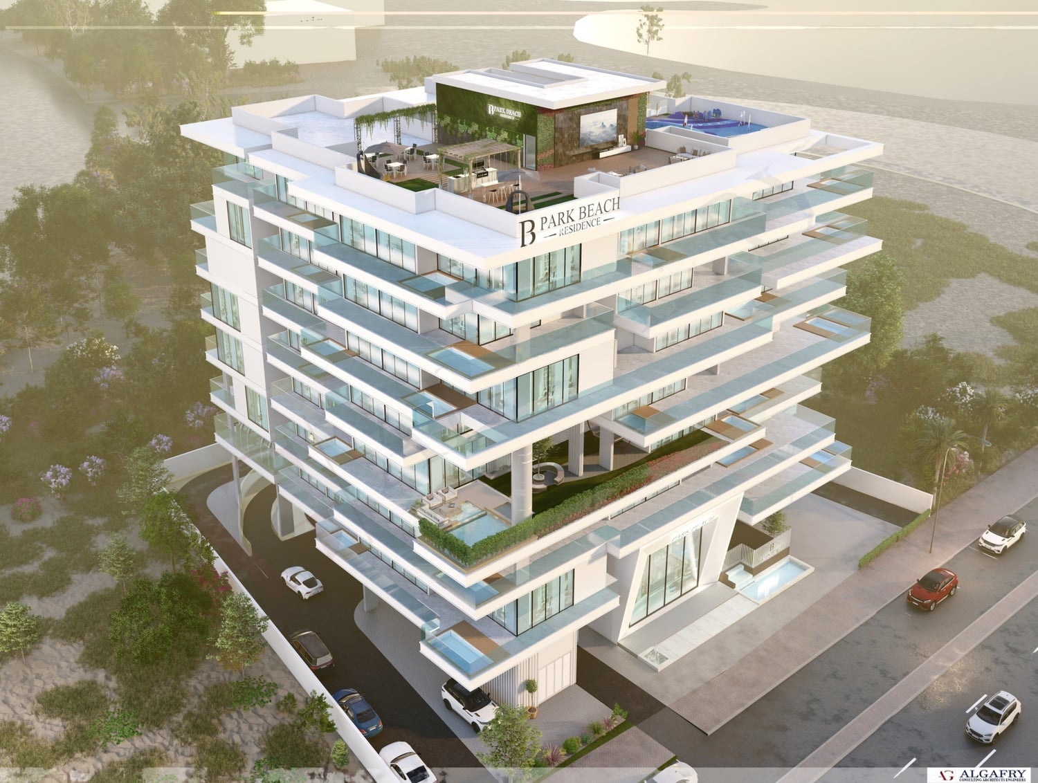 Park Beach Residence II by Park Group, image 1 of 7. Render supplied by developer.