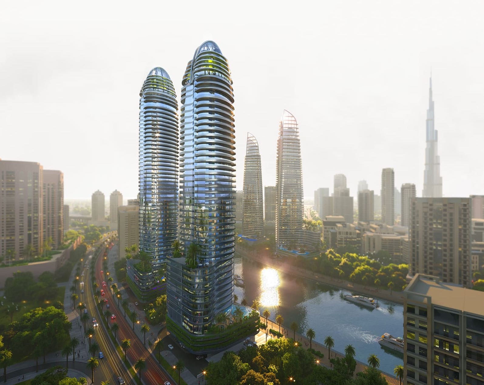 Canal Crown by Damac, image 4 of 17. Render supplied by developer.