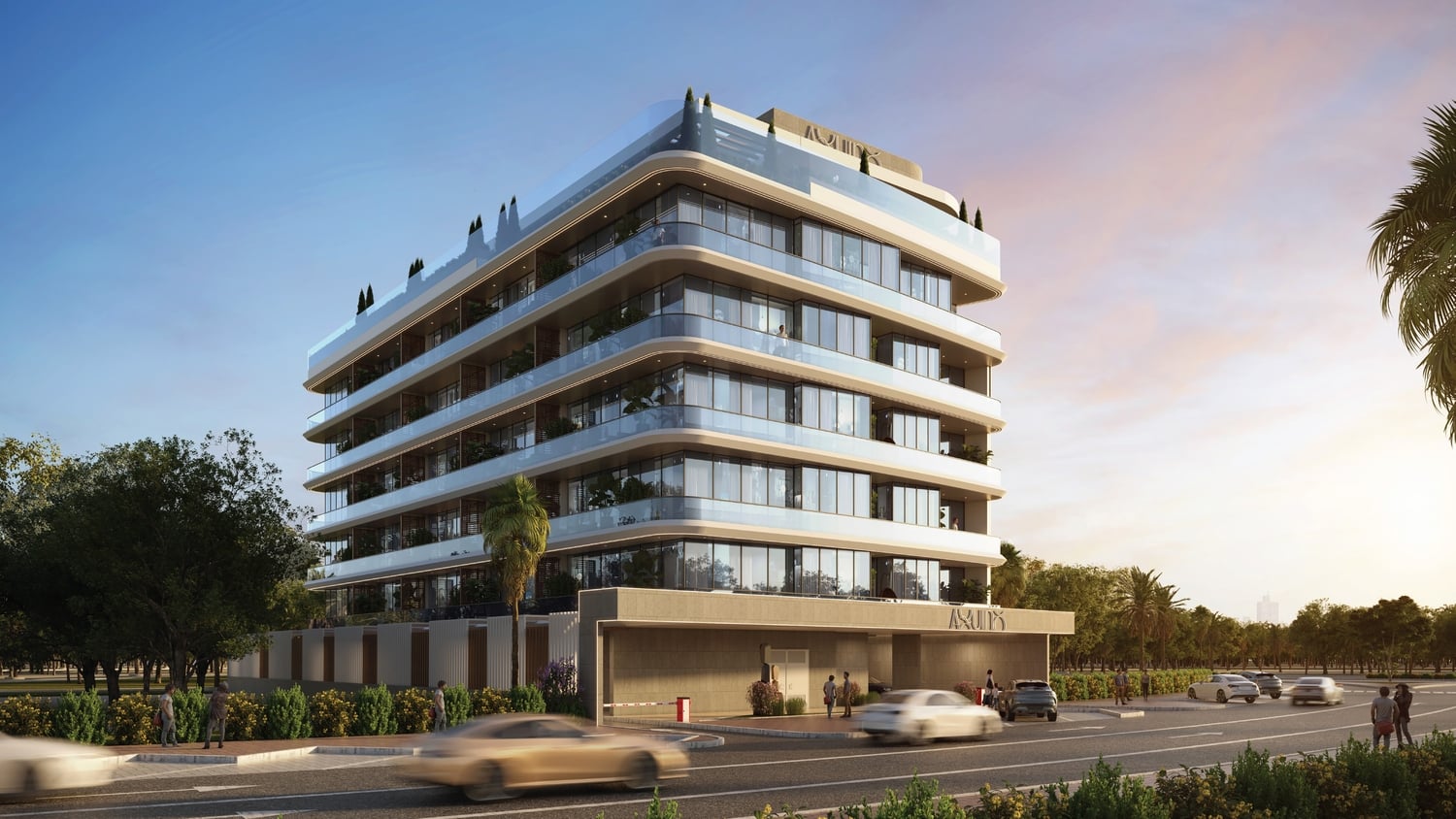 Aquino by BNW Developments, image 1 of 6. Render supplied by developer.