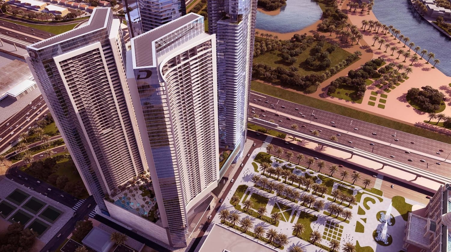 Aykon City Tower by Damac, Business Bay. Render supplied by developer.