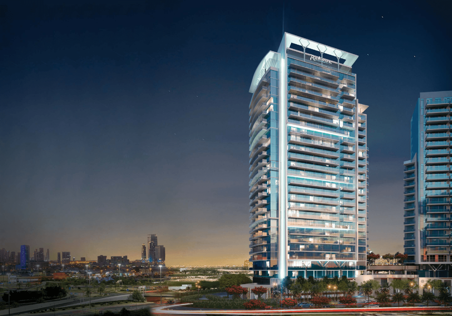 Damac Hills - Radisson Dubai, image 1 of 7. Render supplied by developer.