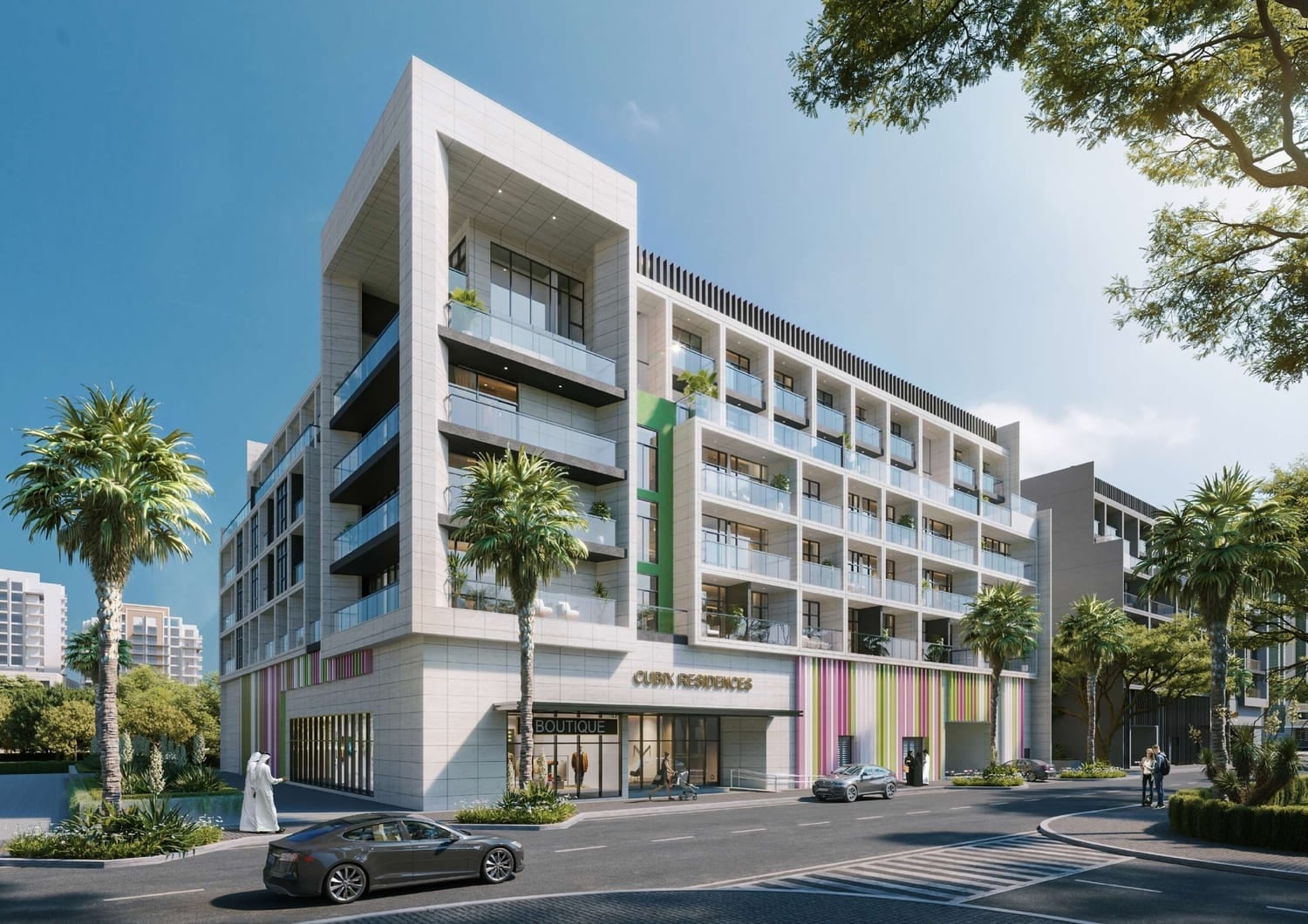Cubix Residences by Qube Development, JVC (Jumeirah Village Circle). Render supplied by developer.