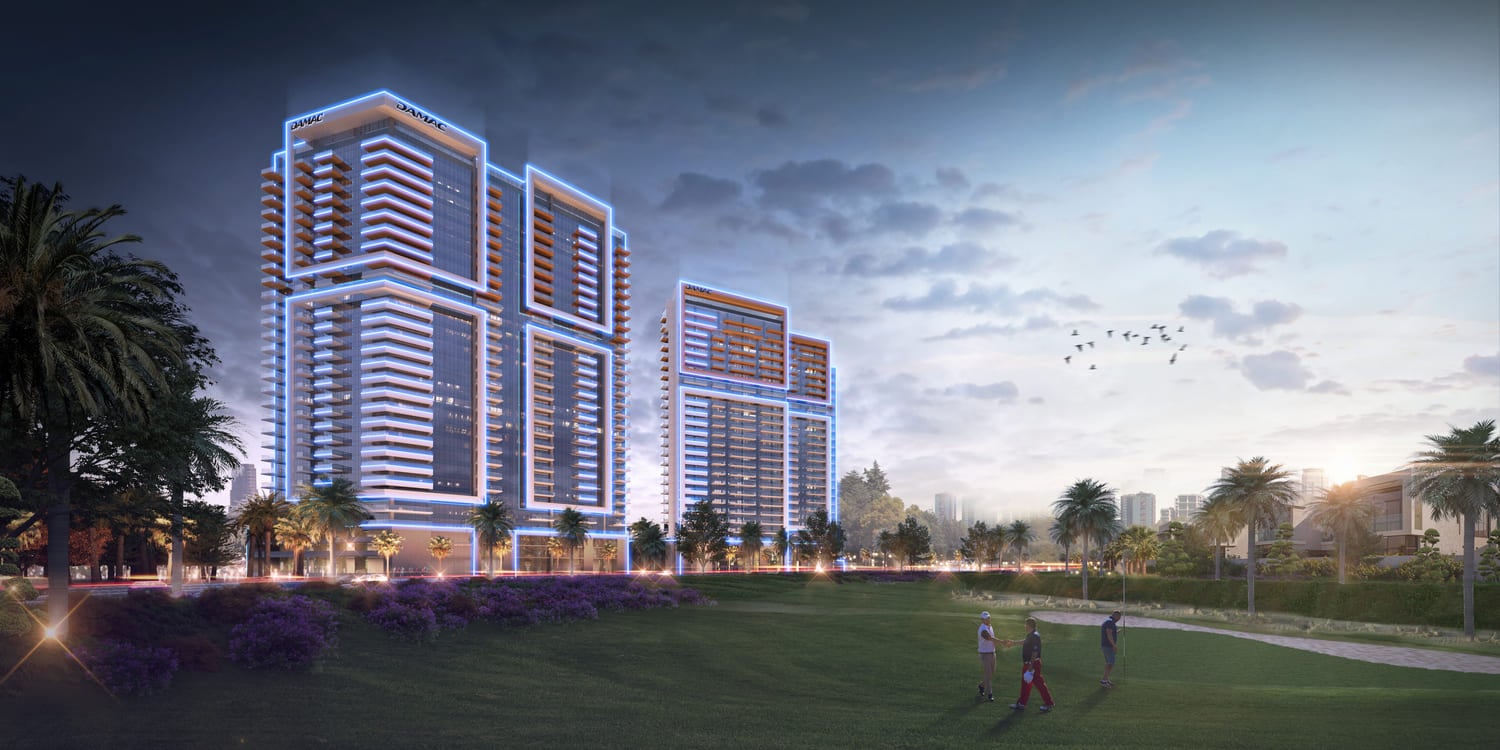 Damac Hills - Golf Gate 2 by Damac, image 1 of 14. Render supplied by developer.