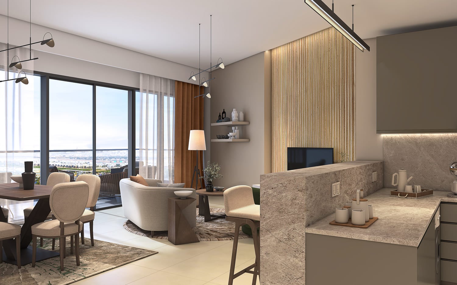 Damac Hills - Golf Gate 2 by Damac, image 6 of 14. Render supplied by developer.