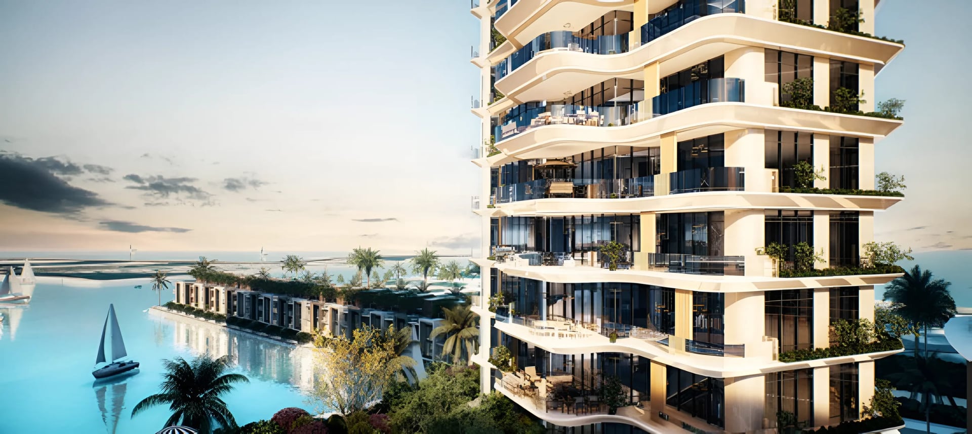 Al Hamra Waterfront by Al Hamra Real Estate Developer, image 1 of 17. Render supplied by developer.