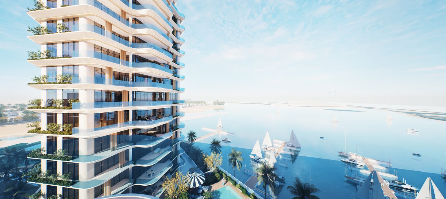 Al Hamra Waterfront by Al Hamra Real Estate Developer, image 9 of 17. Render supplied by developer.