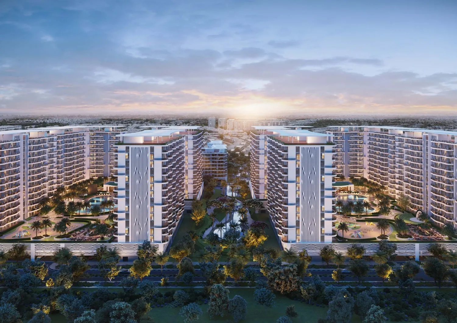 Damac Lagoons Views 13, image 2 of 11. Render supplied by developer.