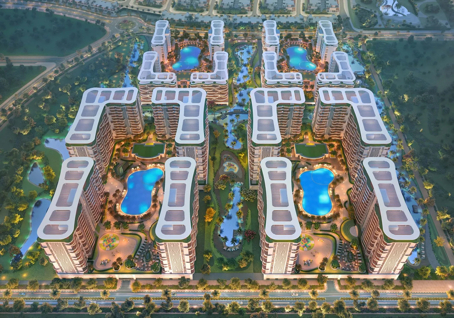 Damac Lagoons Views 13, image 4 of 11. Render supplied by developer.