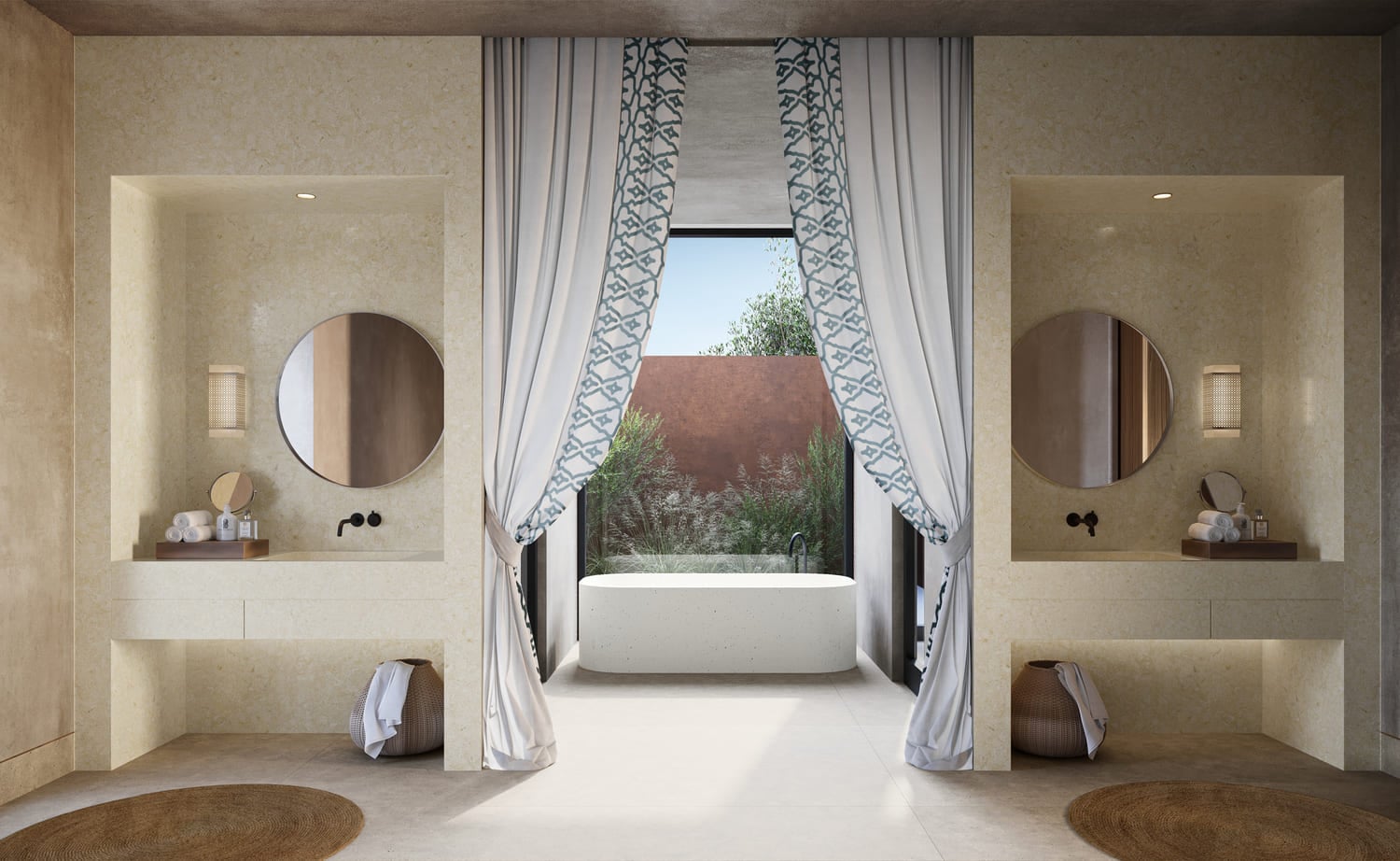 The Ritz Carlton Al Wadi Desert Resort by Al Hamra Real Estate Developer, image 4 of 12. Render supplied by developer.
