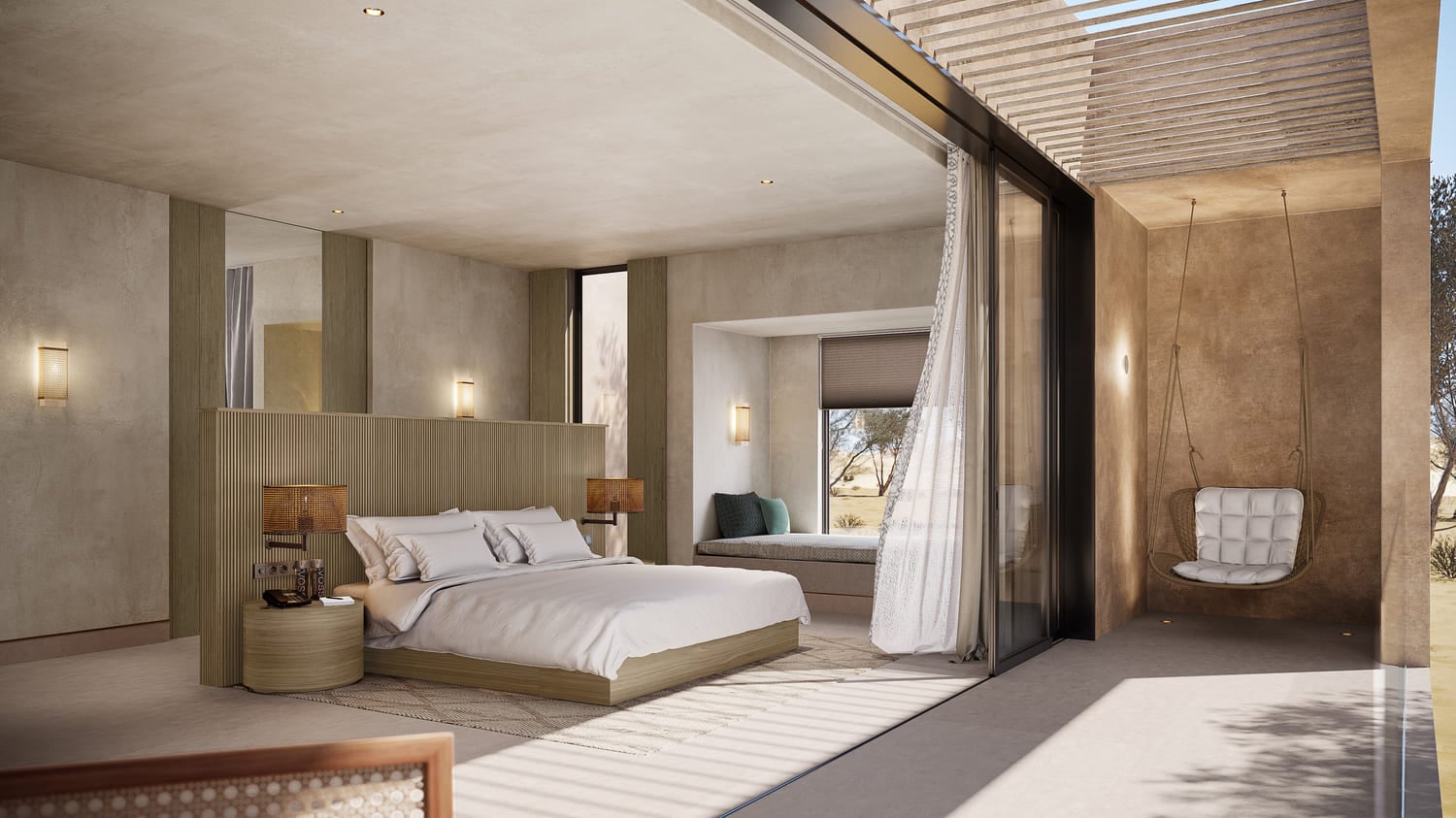 The Ritz Carlton Al Wadi Desert Resort by Al Hamra Real Estate Developer, image 5 of 12. Render supplied by developer.