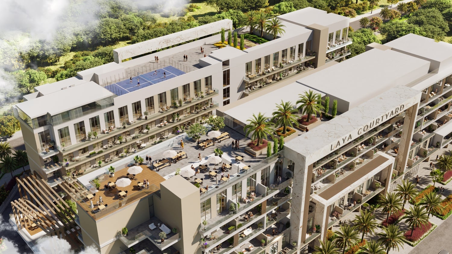 Laya Courtyard, image 2 of 12. Render supplied by developer.