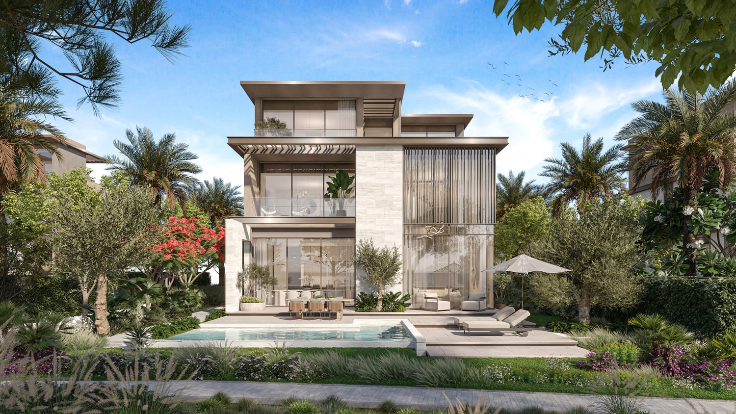 Nad Al Sheba Gardens Phase 8 by Meraas, image 1 of 33. Render supplied by developer.