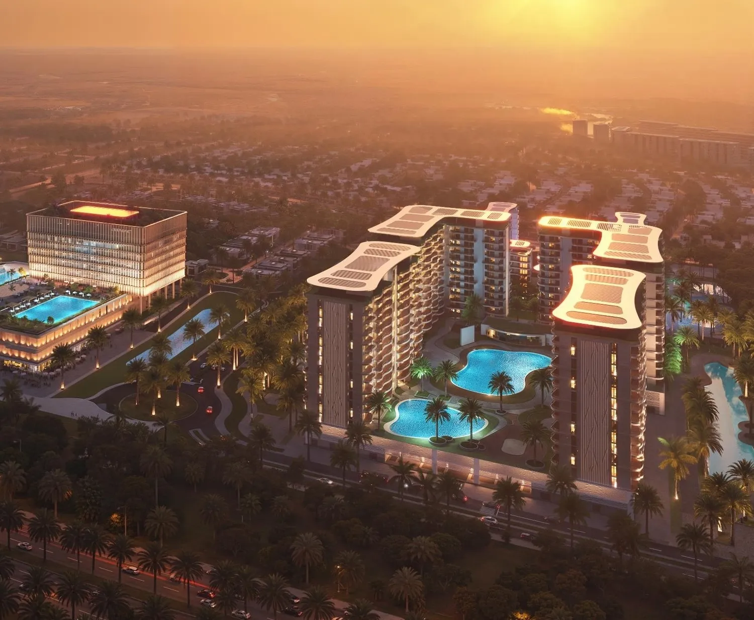 Valencia by Damac, image 2 of 10. Render supplied by developer.