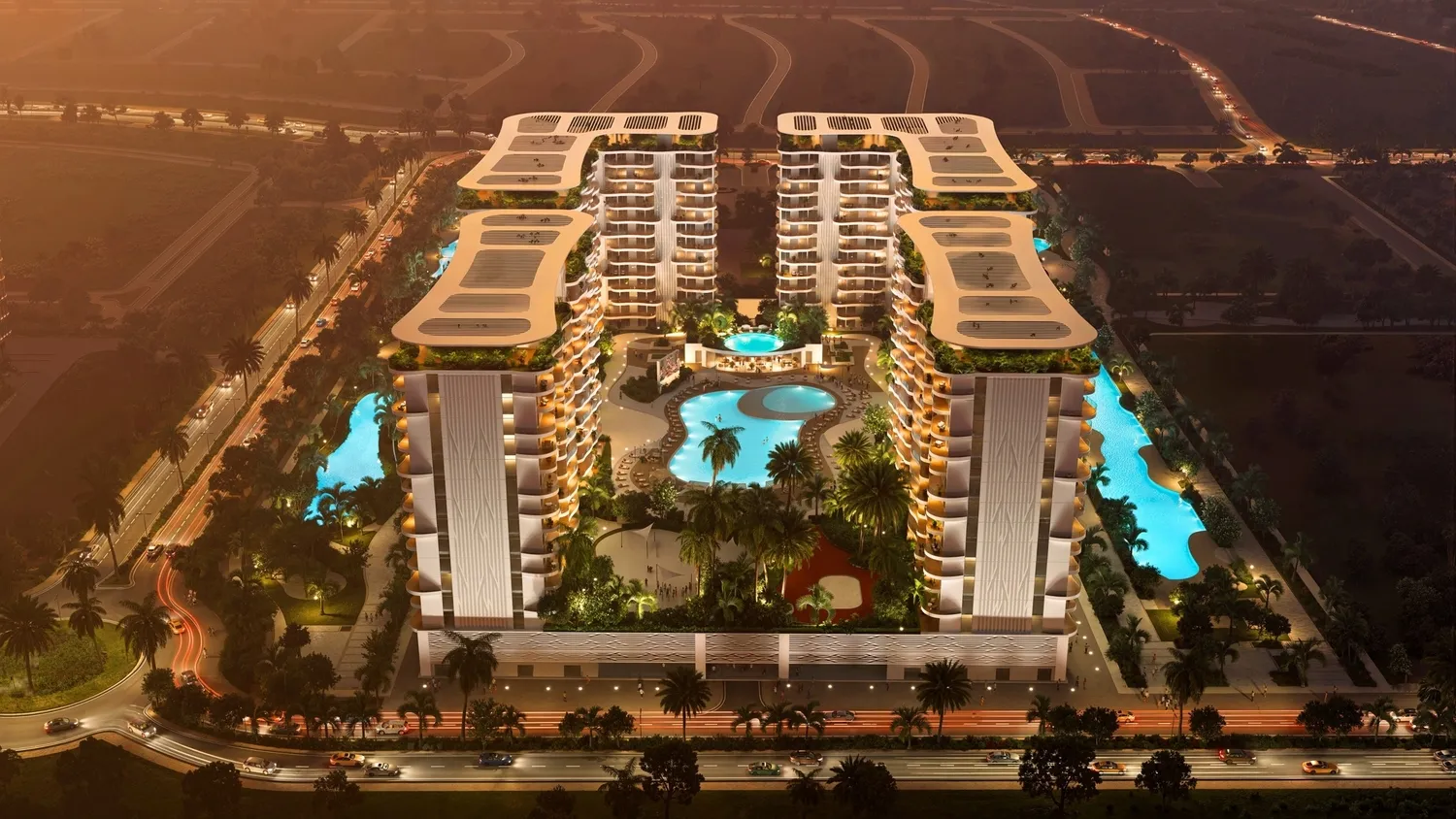 Valencia by Damac, Damac Lagoons. Render supplied by developer.